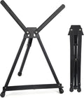 Falling in Art Aluminum 15" to 21" Tabletop Easel Display, Black Tripod with Rubber Feet, Holds Canvas, Paintings, Books, Photos, Signs