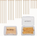 150pcs 18K Gold Filled Flat Head Pins Non Tarnish Craft Earring Bracelet Jewelry Making Accessories Supplies (30mm (1.18in), Gold-Flat Head Pin)