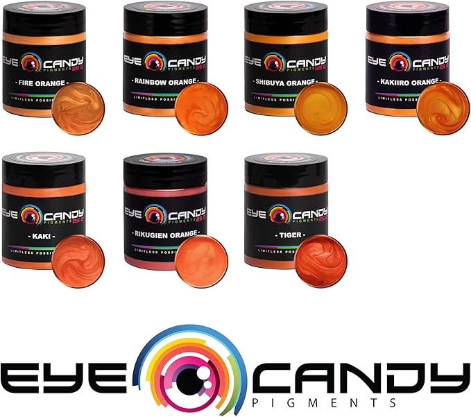 Eye Candy Pigments Premium Orange Mica Powder - Kaki (25gr) - for Epoxy, Resin, Soap, Paint, Woodworking, Acrylic Pouring, Bath Bombs, Fishing Lures - DIY Arts and Crafts Additive