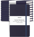 Huhuhero Lind Notebook Journals for Writing, 120Gsm Premium Thick Paper Hardcover Notebooks for Work, Business, Note Taking, Office School Supplies 5"×8.25" (10, Navy Blue)