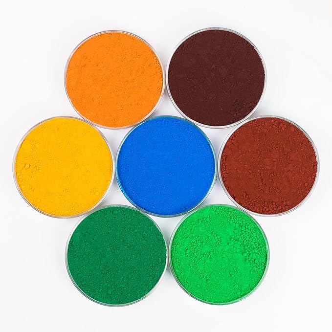 GOODTAKE Concrete Pigment Powder - Yellow Iron Oxide Cement Dye for Pastel Tile Paint, Mortar, Grout (12 oz)