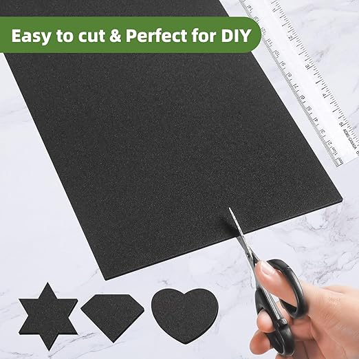 8 Pcs Adhesive Padding, 12in X 8in X 1/8in Closed Cell Foam Sheet, Anti-Slip Neoprene Rubber Pad, 1/8" Thick Sticky Foam, Soundproof and Anti Vibration