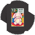 Mat Board Center, 8X10 Black Mats for 5X7 Pictures - Acid Free, 4-Ply Thickness, White Core, Bevel Cut - for Artworks, Photos, Framing - Pack of 12