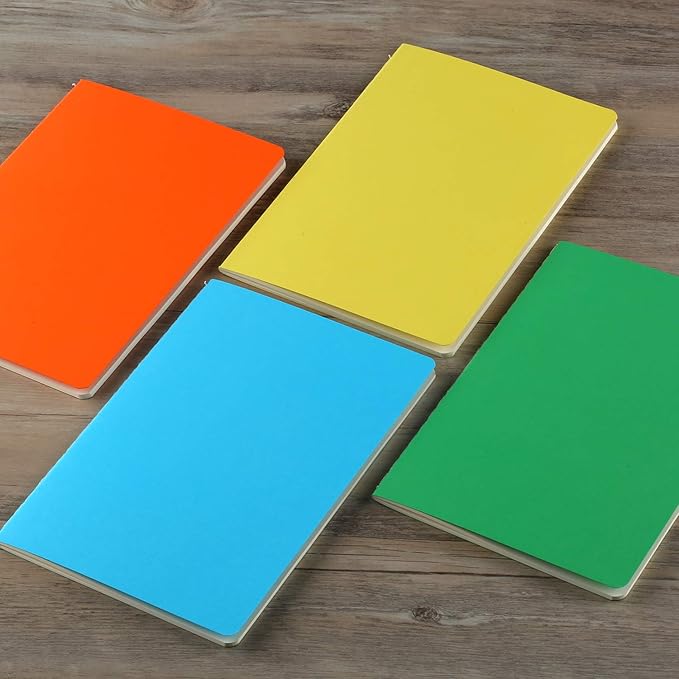 Large Colorful Blank Notebook Journals Bulk with Thick Unlined Paper, 8.5x11 inch, 60 Pages, Journal Set for Travelers Students Office, Sketchbook Composition Diary Subject Notebooks, 12 Pack