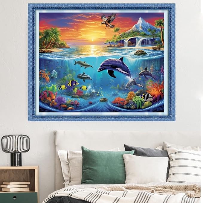 Dimxvean Stamped Cross Stitch Kits,Cross Stitch Kits for Adults Beginners,Embroidery Kits Full Range of Cross Stitch Stamped Kits Needlepoint Kits Cross Stitch Patterns- (Craftkit03)