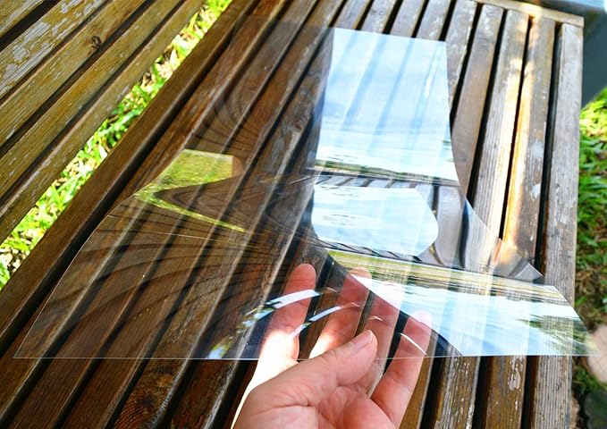 15 Sheets 7.5 mil Acetate Mylar Sheet 12 x 24 inch Transparent PET Blank Stencil Sheet for Cricut, Silhouette, Craft Template Material (Flat Packaging)