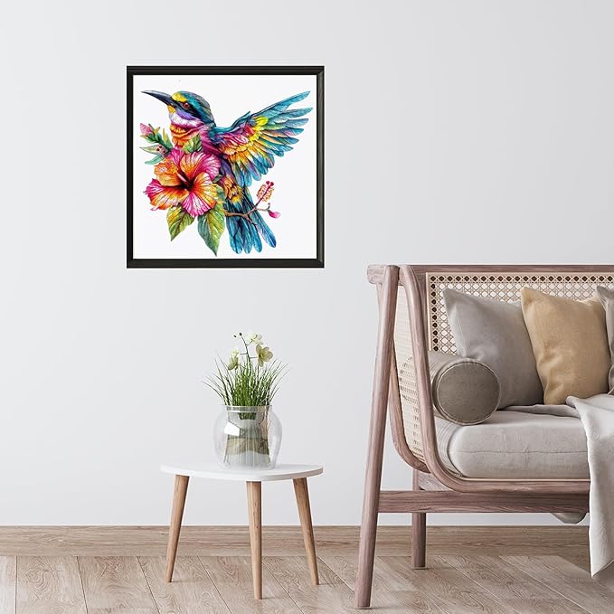 Wooden Jigsaw Puzzles -Hummingbird Wooden Puzzles for Adults, 500 Pcs King Size 17.3'' x 16.6'', Luxurious Shaped Wood Puzzle, Beautiful Package, Best Gift for Adults and Kids, Family Game