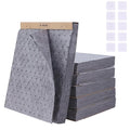 E-SDS Oil Absorbent Pads with Wall Hooks - 100-Pack (5x20) 13"x10" Reusable Liquid Spill Mats for Garage & Workshop - Super Absorbent Leak Control Pads (Grey, Boxed)