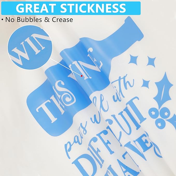 Guangyintong Sky Blue HTV Heat Transfer Vinyl Rolls, 12" X 100ft Iron on Vinyl PVC Adhesive for T-Shirt, Easy to Cut & Weed for DIY Design