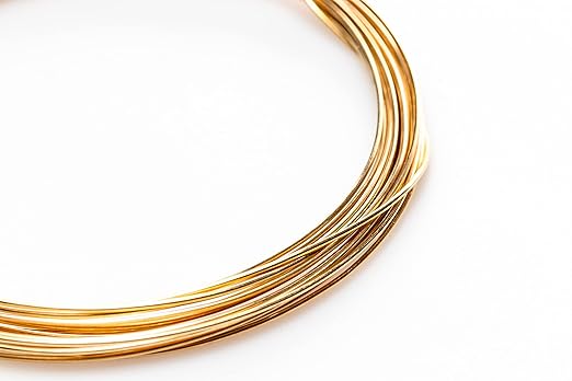 18 Gauge, Jeweler's Brass Wire, Red Brass, Round Dead Soft CDA #230 Alloy Jewelry Grade - 25FT by CRAFT WIRE