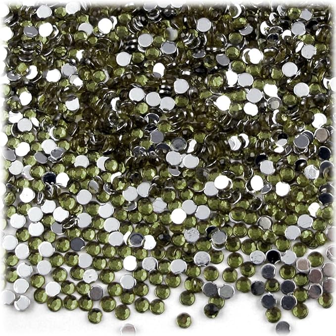 The Crafts Outlet 1,440pc Rhinestones Round 3mm (10ss) Flatback Golden Yellow