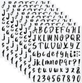 Outus 576 Pieces 8 Sheets Letters Stickers Self Adhesive Vinyl Letter Alphabet Number Stickers Mailbox Numbers Sticker, Decals for Classroom Decor, Sign, Door(Black,1.5 Inch)