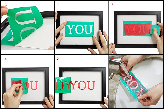 JAJADO Holy Night Silk Screen Transfers Christmas Bless Self Adhesive Silk Screen Stencils Joy Xmas Screen Print Stencil for Painting on Wood, T-Shirt, Mug, DIY Holiday Xmas Home Decor