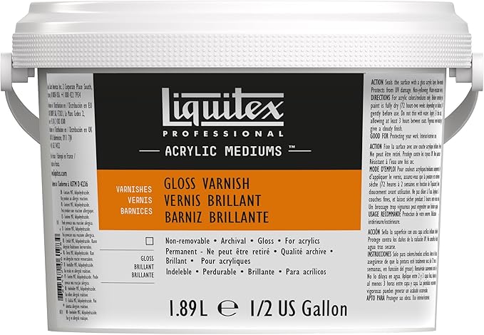 Liquitex Professional Gloss Varnish, Half Gallon Bucket, 1.89 L (64-oz)
