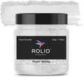 Rolio Premium Mica Powder - Pearl White (50G / 1.76oz) - 1 Jar of White Pigment Powder for Epoxy Resin, Dye, Soap Making, Nail Polish, Paint, Candle Making, Bath Bombs, Slime