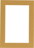 8x10 Mat Bevel Cut for 5x8 Photos - Acid Free Rattan Beige Precut Matboard - For Pictures, Photos, Framing - 4-ply Thickness