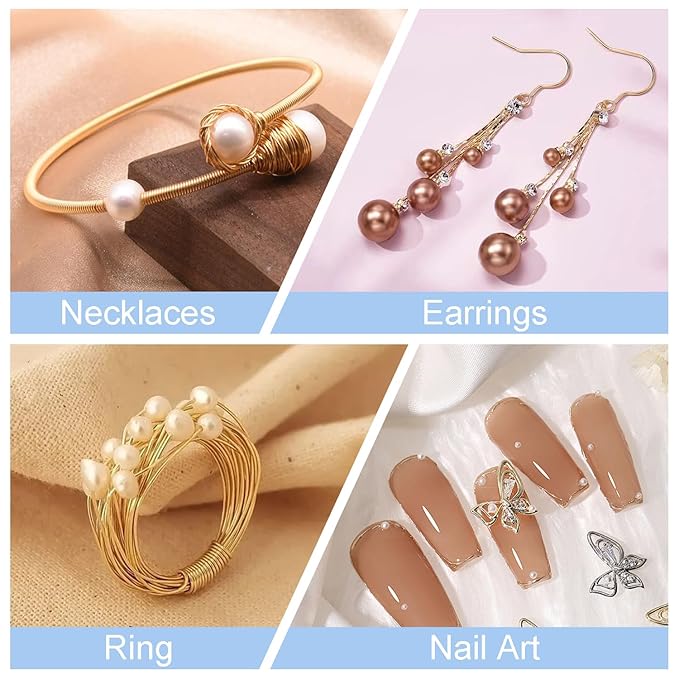 0.8 mm Dia. 10 Rolls Copper Jewelry Wire, 10 Assorted Colors Beading Wire for Jewelry Making Bracelet Earrings Rings Necklaces Flower Craft Projects