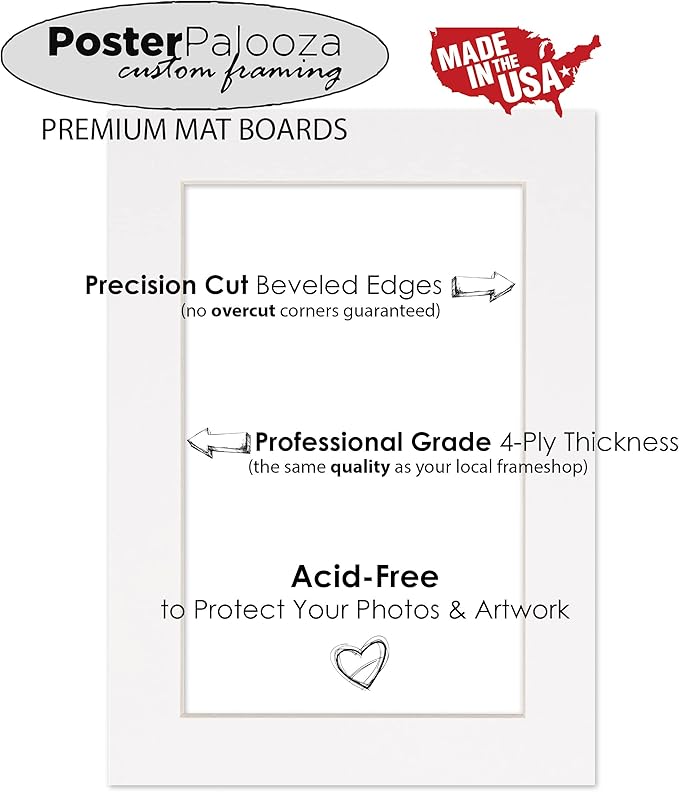 8x10 Mat Bevel Cut for 5x8 Photos - Acid Free Royal Blue Suede Precut Matboard - For Pictures, Photos, Framing - 4-ply Thickness