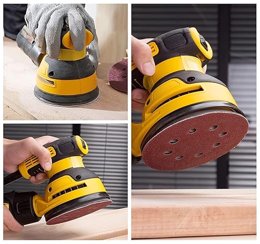 100 PCS 5 Inch Sanding Discs 120 Grit, Round Hook and Loop Sandpaper for Random Orbital Sander