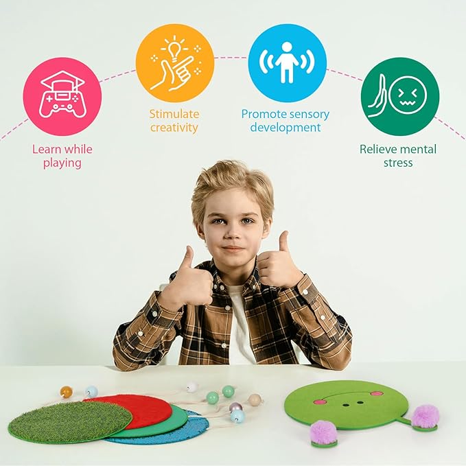 Sensory Wall Panel for Kids, Sensory Toys for Wall ＆ Floor, Sensory Mats for Autistic Children and Toddlers, Wall Busy Board Sensory Room Must Haves (Caterpillar)