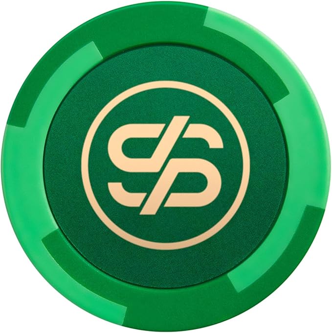SLOWPLAY Godel Clay Poker Chips, 14 Grams Heavyweight Clay Composite, 40mm Large Chips in Bulk, Pack of 50 in Green Without Denomination