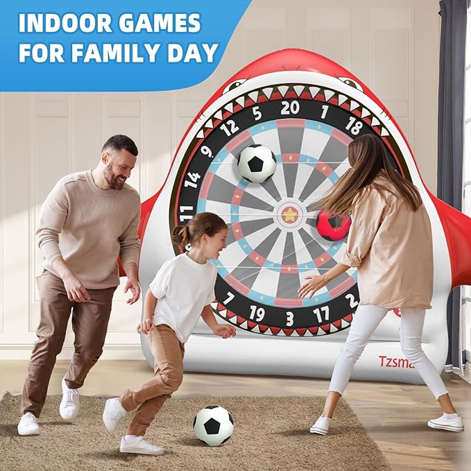 Inflatable Giant Kick Darts - Jumbo Soccer Dartboard Game- Big Carnival Games - Giant Outdoor Games - Giant Yard & Lawn Game for Kids & Adults