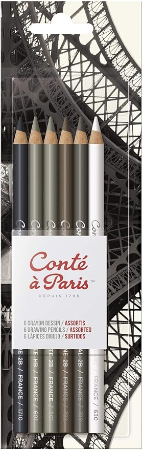 Conté à Paris 6 Count Drawing Pencils Set