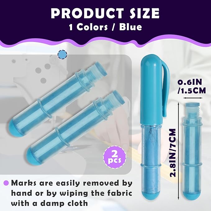2PCS Sewing Chalk Refill - Blue