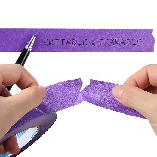 Purple Painters Tape,1 inch x 60 Yards - Medium Adhesive Masking Tape for Painting,Labeling,DIY Crafting,Decoration and School Projects