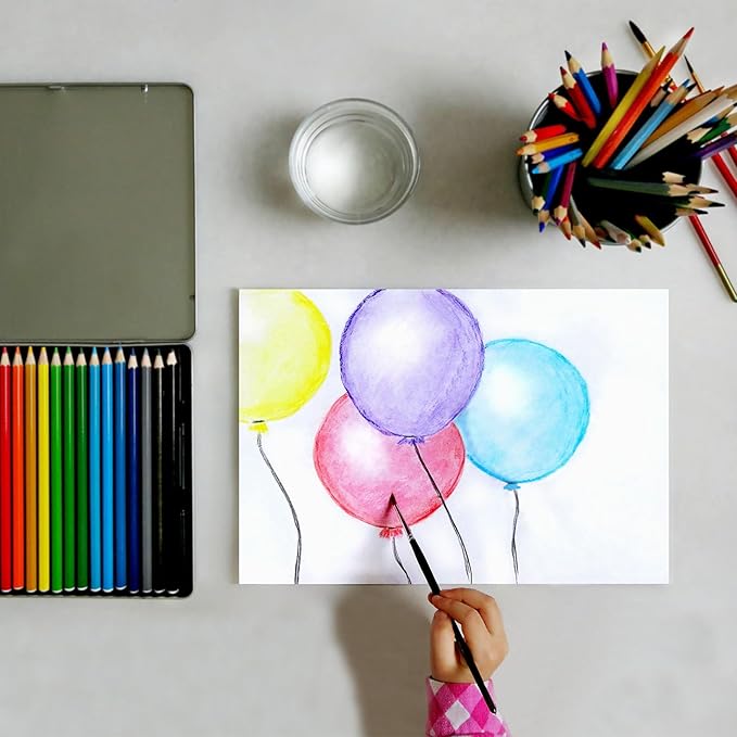 PATIKIL Watercolor Pencil, 6Pcs Water Soluble Pencils for Blending, Coloring, Sketch Drawing, Painting, Olive Green
