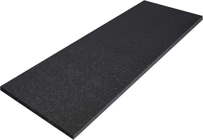 Amylove Polyurethane Foam 24" x 72" High Density Cushion Upholstery Foam Sheet for Seat Replacement DIY Projects Chairs Headboards Sofas Home(1" x 24" x 72",Black)