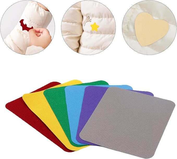 AUGSHY 33 Pcs Iron On Patches, 31 Colors Great for Jeans Crafts