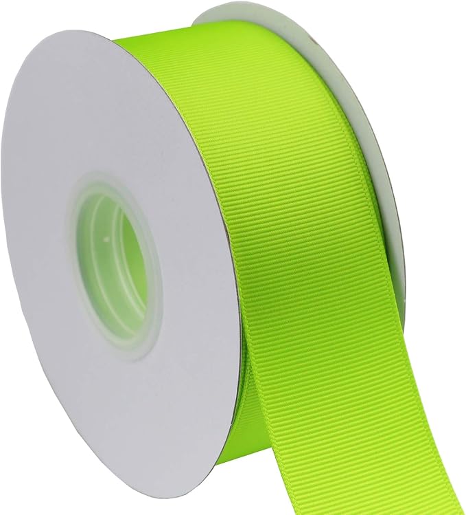 ITIsparkle 11/2" Inch Grosgrain Ribbon 25 Yards-Roll Set For Gift Wrapping Cake Decoration Party Favor Hair Braids Hair Bow Baby Shower Decoration Floral Arrangement Craft Supplies, Apple Green Ribbon