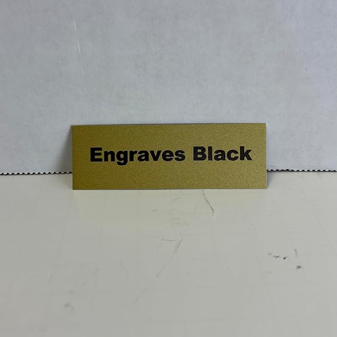 Blank Metal Plates for Laser Engraving - 4 Pack | Aluminum Sheets 0.020" Thick | CO2, Diode, Fiber Laser Compatible | Multiple Sizes & Colors (Gold (engraves black), 1.5x3 inch)