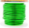 Mandala Crafts 8 Gauge Anodized Aluminum Craft Wire for Jewelry Making - 32 FT Colored Flexible Kelly Green Wire - Bendable for Bonsai Armature Crafting Sculpting
