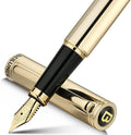 BEILUNER Gold Fountain Pen,Stunning Luxury Pens with 24K Gold Finish, Gorgeous 24K Gilded Nib(Medium), Fancy Pen Gift Set for Men&Women -Ink Converter-Elegant,Office,Nice Pen for Writing