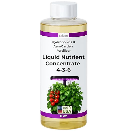 Liquid Plant Food – Hydroponics Nutrients for Indoor House Plants, Tomato, Strawberry, Lucky Bamboo, Lettuce, Vegetable Garden & Herbs – Aero Nutrients Liquid Fertilizer for All Growing Systems (8 oz)