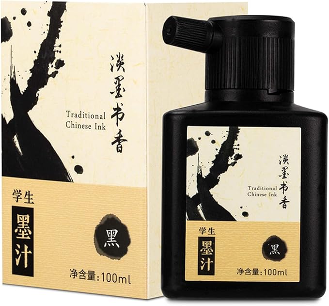100 ML/3.5 OZ Calligraphy and Sumi Liquid Ink - Versatile Elegance for Chinese Traditional Art Works and Japanese Brush Art