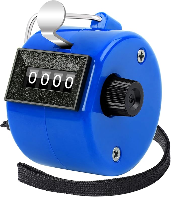 FEBSNOW Handheld Tally Counter Clicker 4 Digital Number Click Counter for School Event Golf Sports Office Stadium
