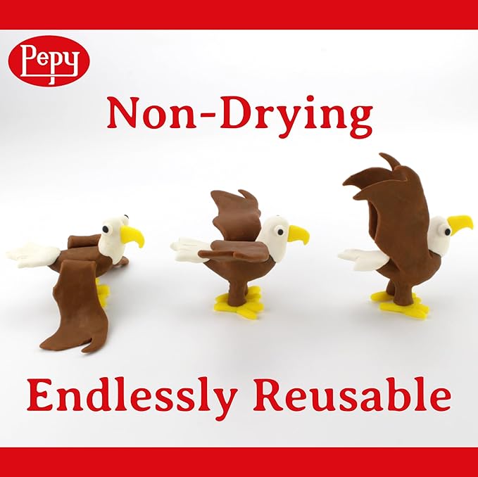Pepy Plastilina Reusable and Non-Drying Modeling Clay; Set of 24 Bars, 1.4 Ounce Each, Perfect for Arts and Crafts Projects, Pink