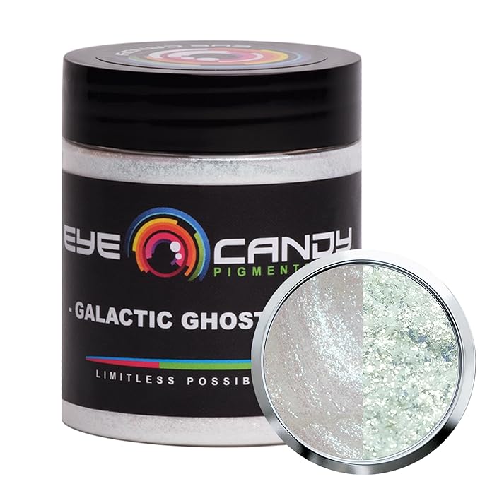 Eye Candy Premium Mica Powder Pigment “Galactic Ghost Green” (25g) Multipurpose DIY Arts and Crafts Additive | Woodworking, Bath Bombs, Resin, Epoxy, Soap, Nail Polish, (Galactic Ghost Green, 25G)