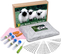 WONVOC Needle Felting Pad, 9.84 x 7.87 x 1.38'', Needle Felting Tools for Beginner Felting Tools with Felting Needle Holder, Felting Needles for Craft DIY