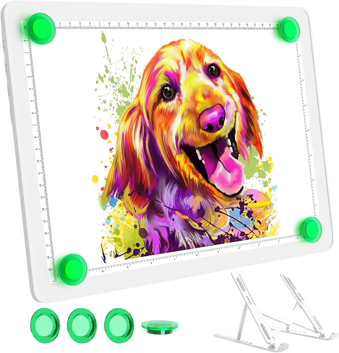 A3 Light Pad for Diamond Painting,Bawaslom Cordless Light Box for Tracing and Drawing with 3 Colors & 6-Level Brightness,Rechargeable LED Drawing Pad for Tracing,Diamond Art,Vinyl Weeding,Sketching