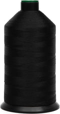 Extra Strong Bonded Nylon Thread #69 Tex70 – 16 OZ, 6000yds, Versatile Stitching Solution for Leather, Upholstery, Canvas Repair and More (Black)