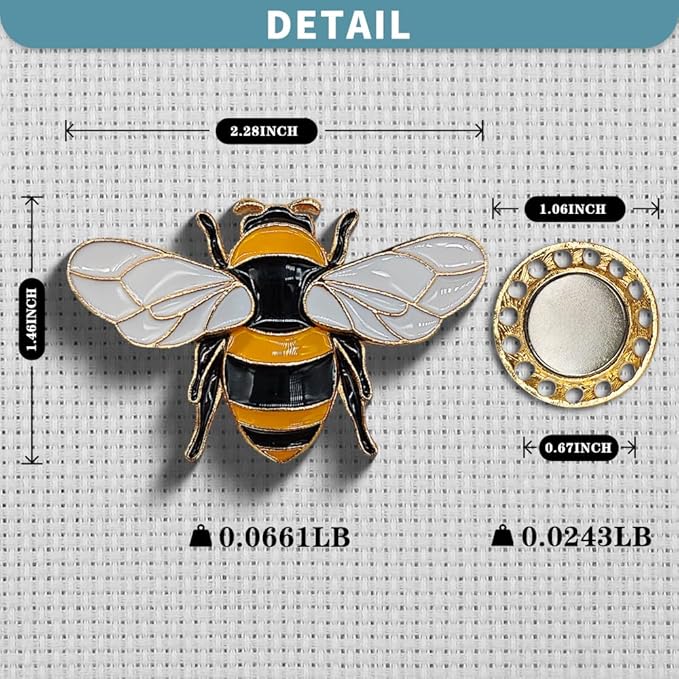 Magnetic Needle Minder Magnet Embroidery Accessories and Supplies Embroidery Needle Holder Cross Stitch Holder Needlework Supplies (Cardinal) (Bee)