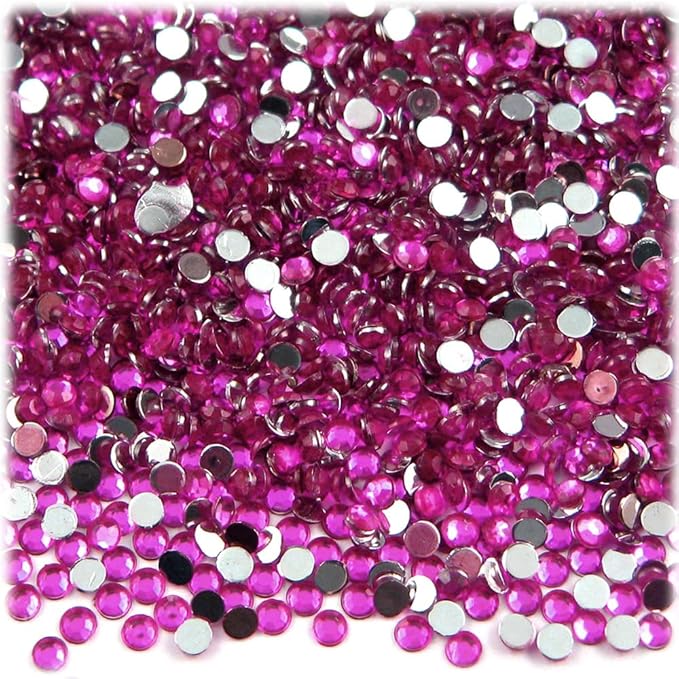 The Crafts Outlet 1,440pc Rhinestones Round 3mm (10ss) Flatback Olive Green