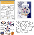 Halloween Clear Silicone stampReusable Stamp with Pumpkins, Skulls, Bats, Santa Claus, and Holiday Designs. Used for Making Cards, scrapbooks, and DIY templates (Halloween Witch)