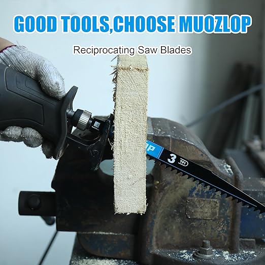 2 Pack 9 inch Reciprocating Saw Blades Set，3 TPIHigh Carbon Saw Blades for Woodcutting，Saw Blades with Organizer Case (2, 3T/9inch)