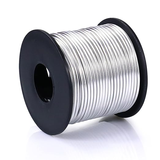 Aluminum Craft Wire, 32.8 Feet 3.0 mm/ 8 Gauge Silver Bendable Soft Metal Aluminum Wire Roll Bulk for DIY Crafts Sculpting Jewelry Making