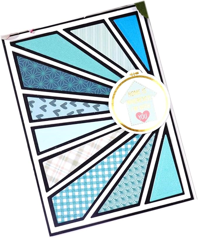 Cutting Dies Metal Stencils Scrapbooking Tools Flowers Lace Frame DIY Embossing Template for Paper Card Making Album Arts Crafts Supplies (Sun Frame-14x10cm)